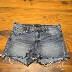Kut from the Kloth Distress Blue Jean Shorts Andrea Size 8 Stretch Denium Women
